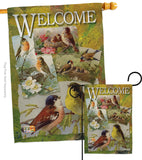 Bird Collage - Birds Garden Friends Vertical Impressions Decorative Flags HG105039 Made In USA