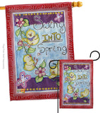 Swing into Spring - Birds Garden Friends Vertical Impressions Decorative Flags HG105045 Made In USA