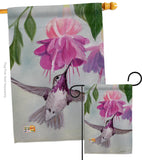 Flight of Hummingbird - Birds Garden Friends Vertical Impressions Decorative Flags HG105047 Made In USA