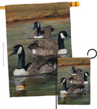 Geese - Birds Garden Friends Vertical Impressions Decorative Flags HG105049 Made In USA