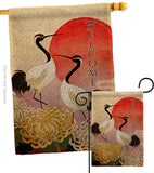 Red Crowned Crane - Birds Garden Friends Vertical Impressions Decorative Flags HG105065 Made In USA