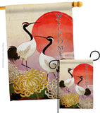 Red Crowned Crane - Birds Garden Friends Vertical Impressions Decorative Flags HG105065 Made In USA
