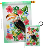 Tropical Toucan - Birds Garden Friends Vertical Impressions Decorative Flags HG137019 Made In USA