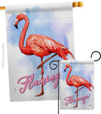 Flamingo - Birds Garden Friends Vertical Impressions Decorative Flags HG137342 Made In USA