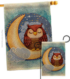 Midnight Owl - Birds Garden Friends Vertical Impressions Decorative Flags HG137356 Made In USA