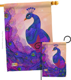 Beautiful Peafowl - Birds Garden Friends Vertical Impressions Decorative Flags HG192123 Made In USA