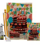 Birthday Wish - Party Celebration Special Occasion Vertical Impressions Decorative Flags HG120259 Made In USA