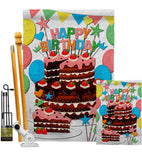 Birthday Wish - Party Celebration Special Occasion Vertical Impressions Decorative Flags HG120259 Made In USA