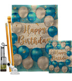 Birthday Balloons - Party Celebration Special Occasion Vertical Impressions Decorative Flags HG190055 Made In USA