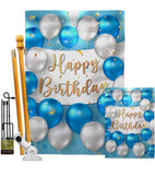 Birthday Balloons - Party Celebration Special Occasion Vertical Impressions Decorative Flags HG190055 Made In USA