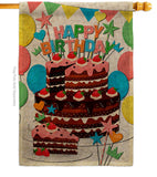 Birthday Wish - Party Celebration Special Occasion Vertical Impressions Decorative Flags HG120259 Made In USA