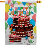 Birthday Wish - Party Celebration Special Occasion Vertical Impressions Decorative Flags HG120259 Made In USA