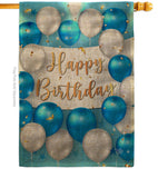 Birthday Balloons - Party Celebration Special Occasion Vertical Impressions Decorative Flags HG190055 Made In USA