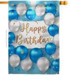 Birthday Balloons - Party Celebration Special Occasion Vertical Impressions Decorative Flags HG190055 Made In USA