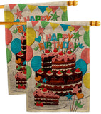 Birthday Wish - Party Celebration Special Occasion Vertical Impressions Decorative Flags HG120259 Made In USA