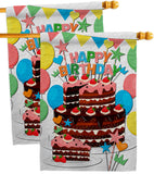 Birthday Wish - Party Celebration Special Occasion Vertical Impressions Decorative Flags HG120259 Made In USA