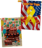 Birthday Wish - Party Celebration Special Occasion Vertical Impressions Decorative Flags HG120259 Made In USA