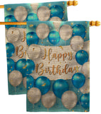 Birthday Balloons - Party Celebration Special Occasion Vertical Impressions Decorative Flags HG190055 Made In USA