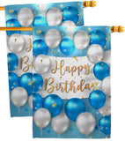 Birthday Balloons - Party Celebration Special Occasion Vertical Impressions Decorative Flags HG190055 Made In USA