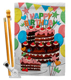 Birthday Wish - Party Celebration Special Occasion Vertical Impressions Decorative Flags HG120259 Made In USA