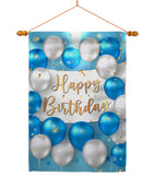 Birthday Balloons - Party Celebration Special Occasion Vertical Impressions Decorative Flags HG190055 Made In USA