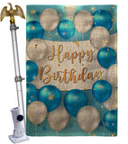 Birthday Balloons - Party Celebration Special Occasion Vertical Impressions Decorative Flags HG190055 Made In USA