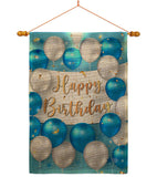 Birthday Balloons - Party Celebration Special Occasion Vertical Impressions Decorative Flags HG190055 Made In USA