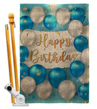 Birthday Balloons - Party Celebration Special Occasion Vertical Impressions Decorative Flags HG190055 Made In USA