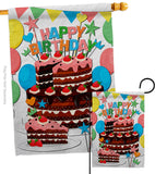 Birthday Wish - Party Celebration Special Occasion Vertical Impressions Decorative Flags HG120259 Made In USA