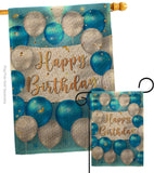 Birthday Balloons - Party Celebration Special Occasion Vertical Impressions Decorative Flags HG190055 Made In USA