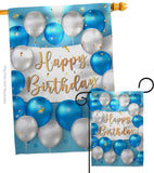 Birthday Balloons - Party Celebration Special Occasion Vertical Impressions Decorative Flags HG190055 Made In USA