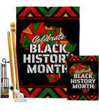 Let Celebrate BHM - Support Inspirational Vertical Impressions Decorative Flags HG120036 Made In USA