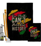 Hold Our History - Support Inspirational Vertical Impressions Decorative Flags HG190069 Made In USA