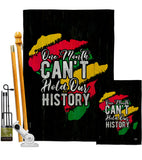 Hold Our History - Support Inspirational Vertical Impressions Decorative Flags HG190069 Made In USA