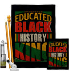 Educated Black History - Support Inspirational Vertical Impressions Decorative Flags HG190072 Made In USA