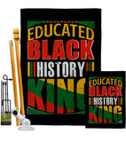 Educated Black History - Support Inspirational Vertical Impressions Decorative Flags HG190072 Made In USA