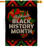 Let Celebrate BHM - Support Inspirational Vertical Impressions Decorative Flags HG120036 Made In USA