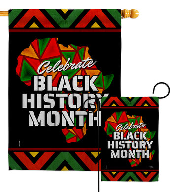 Let Celebrate BHM - Support Inspirational Vertical Impressions Decorative Flags HG120036 Made In USA