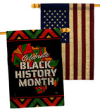 Let Celebrate BHM - Support Inspirational Vertical Impressions Decorative Flags HG120036 Made In USA