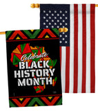 Let Celebrate BHM - Support Inspirational Vertical Impressions Decorative Flags HG120036 Made In USA