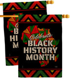 Let Celebrate BHM - Support Inspirational Vertical Impressions Decorative Flags HG120036 Made In USA