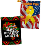 Let Celebrate BHM - Support Inspirational Vertical Impressions Decorative Flags HG120036 Made In USA