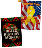 Let Celebrate BHM - Support Inspirational Vertical Impressions Decorative Flags HG120036 Made In USA