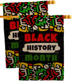 Celebrate Black History - Support Inspirational Vertical Impressions Decorative Flags HG130311 Made In USA