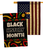 Hornoring Black History - Support Inspirational Vertical Impressions Decorative Flags HG130312 Made In USA