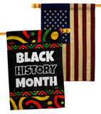 Hornoring Black History - Support Inspirational Vertical Impressions Decorative Flags HG130312 Made In USA