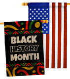 Hornoring Black History - Support Inspirational Vertical Impressions Decorative Flags HG130312 Made In USA