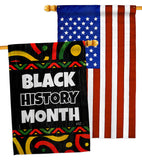 Hornoring Black History - Support Inspirational Vertical Impressions Decorative Flags HG130312 Made In USA