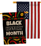 Hornoring Black History - Support Inspirational Vertical Impressions Decorative Flags HG130312 Made In USA