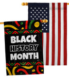 Hornoring Black History - Support Inspirational Vertical Impressions Decorative Flags HG130312 Made In USA